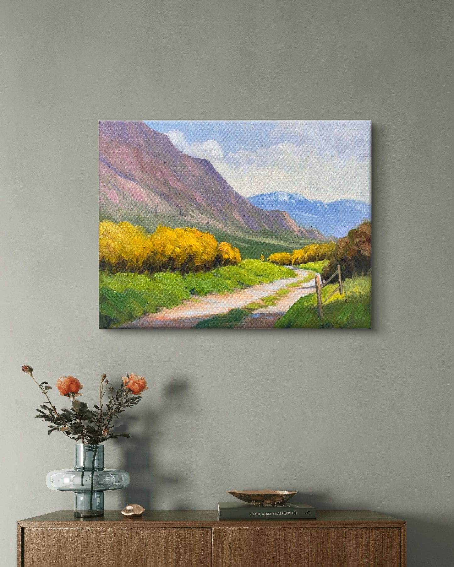 Path Through the Painted Hills 14x11 inch canvas- My Original Artwork painted by me.
