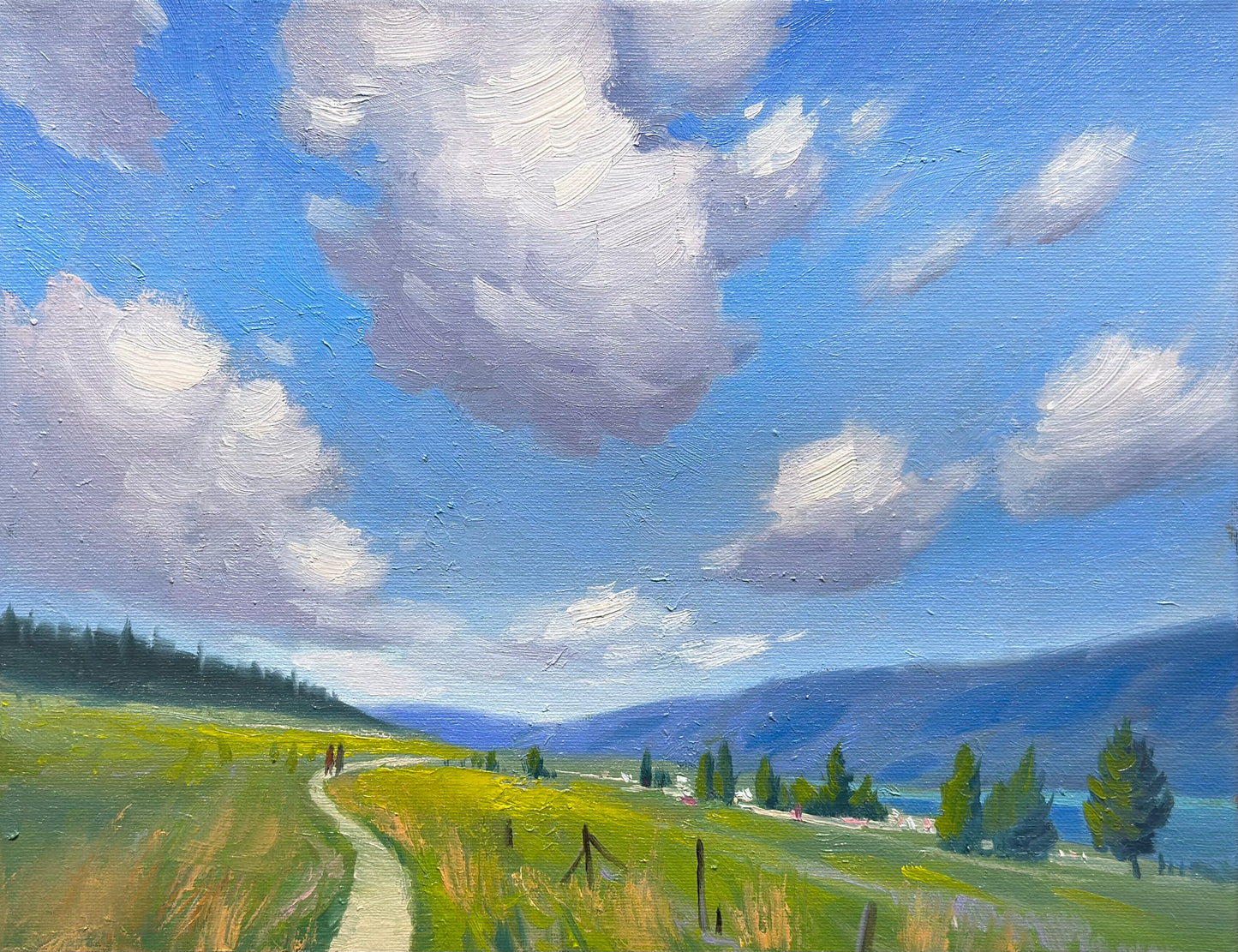 My New Oil painting - The Way to Stillness- 14x11 inch Canvas