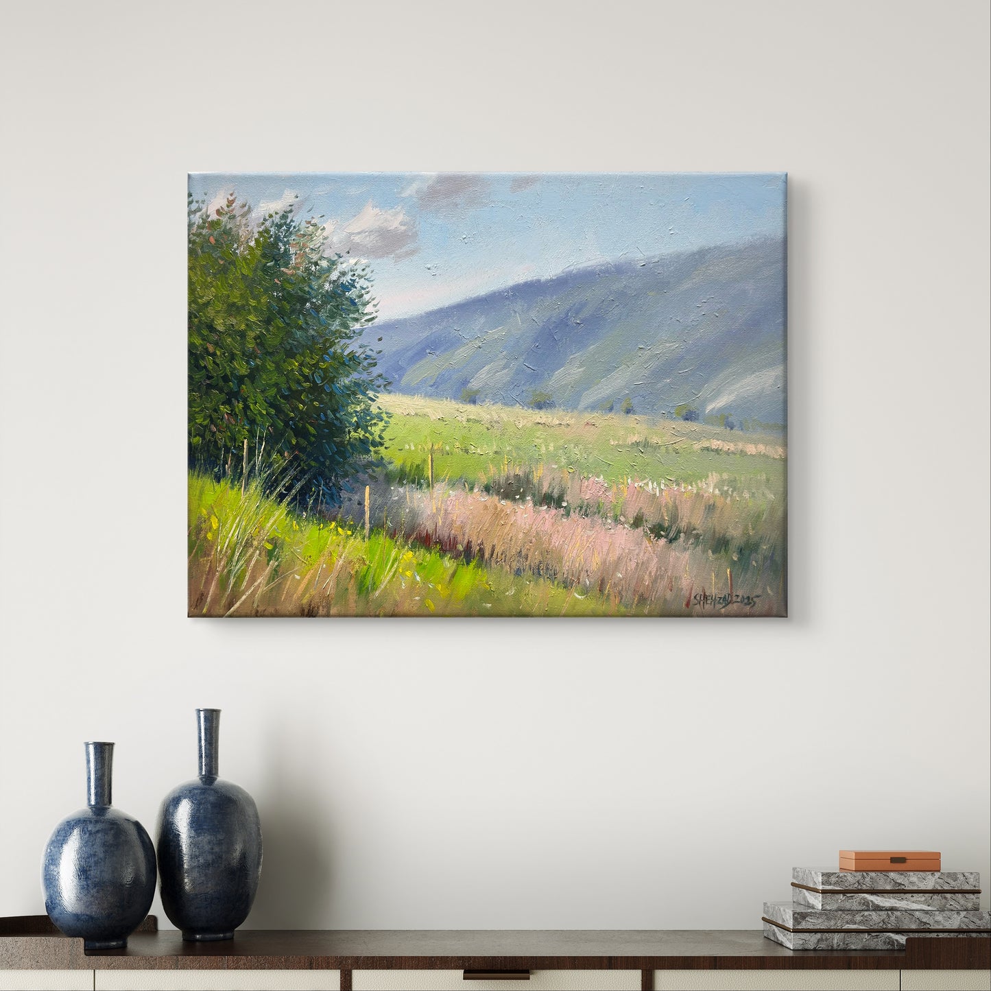 Rolling hills of Vernon - 16x12 inch Original hand painted oil painting on canvas