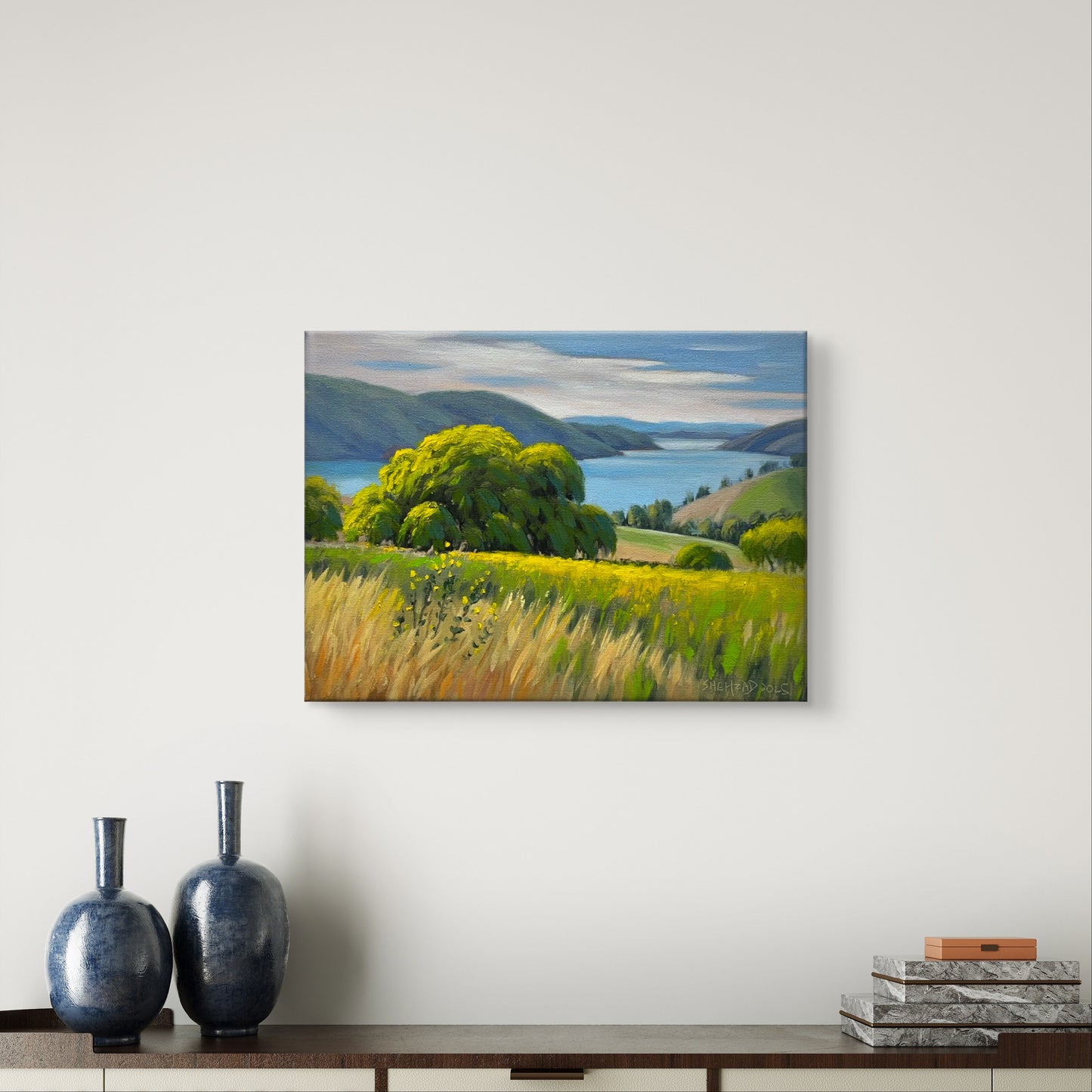 Beautiful Lake Oil painting- 12x9inch Canvas Panel- On spot oil painting