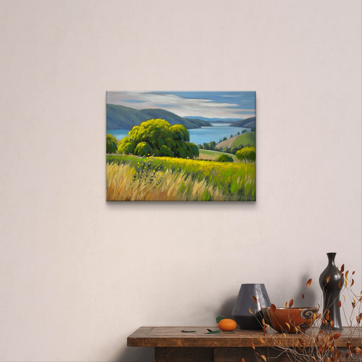 Beautiful Lake Oil painting- 12x9inch Canvas Panel- On spot oil painting