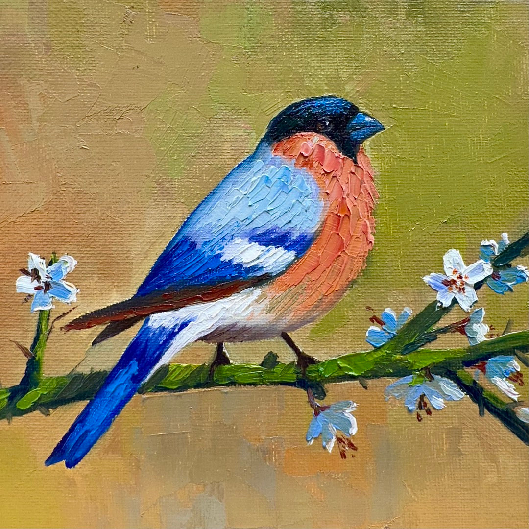 Original sale Oil Painting Birds