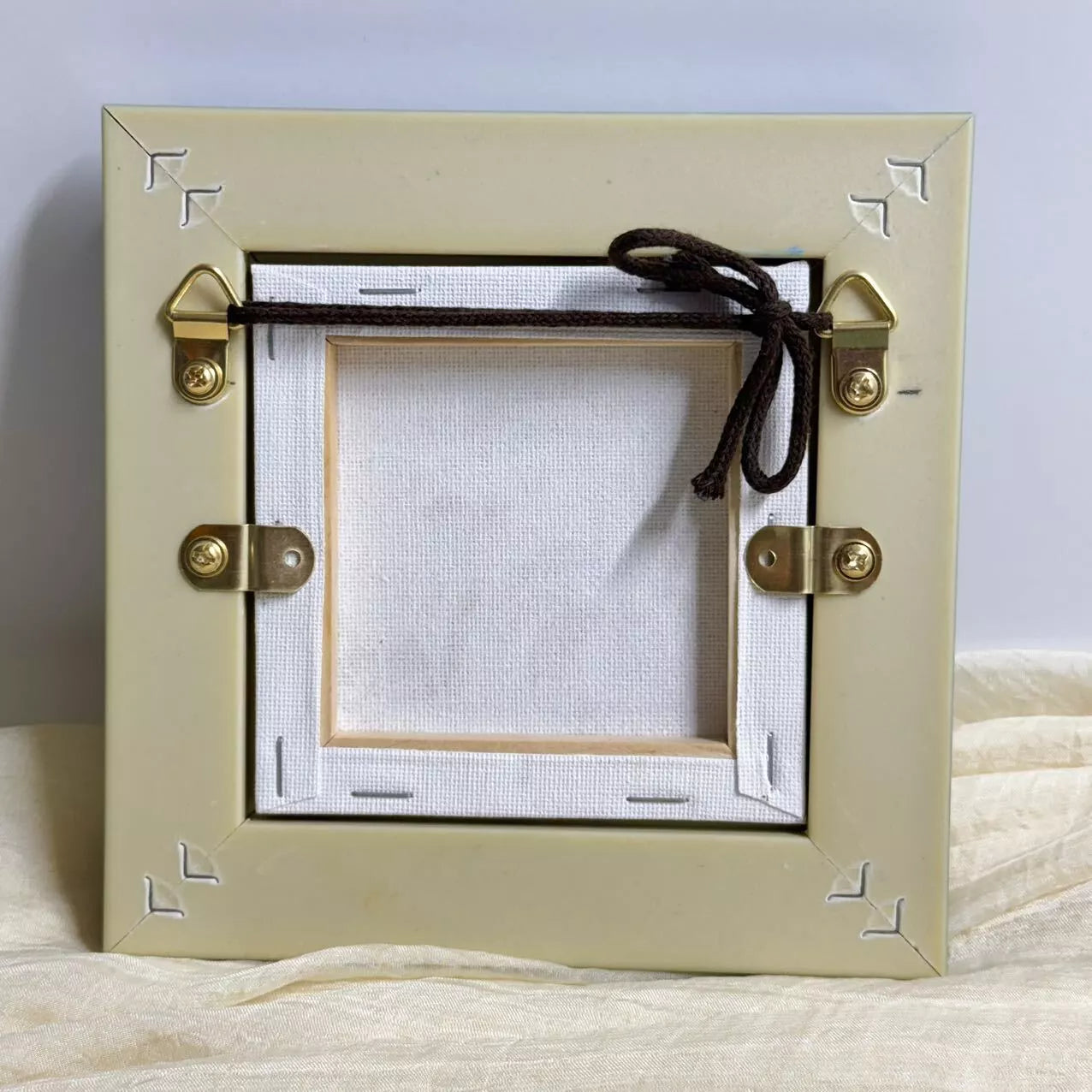 4"x4" Bumble bee original small oil painting with frame wall art home decor