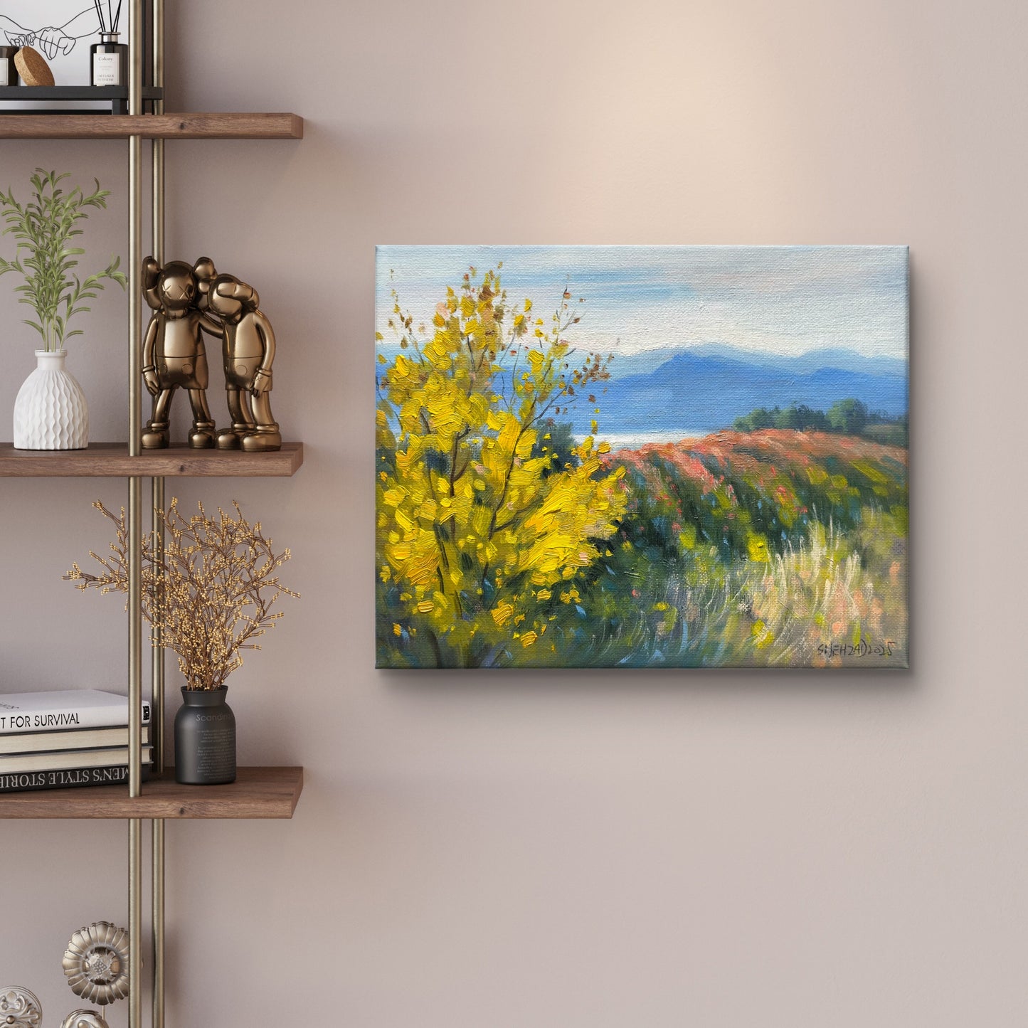 Beautiful Okanagan Orchards oil painting - 10x8 inch Canvas Panel- British Columbia