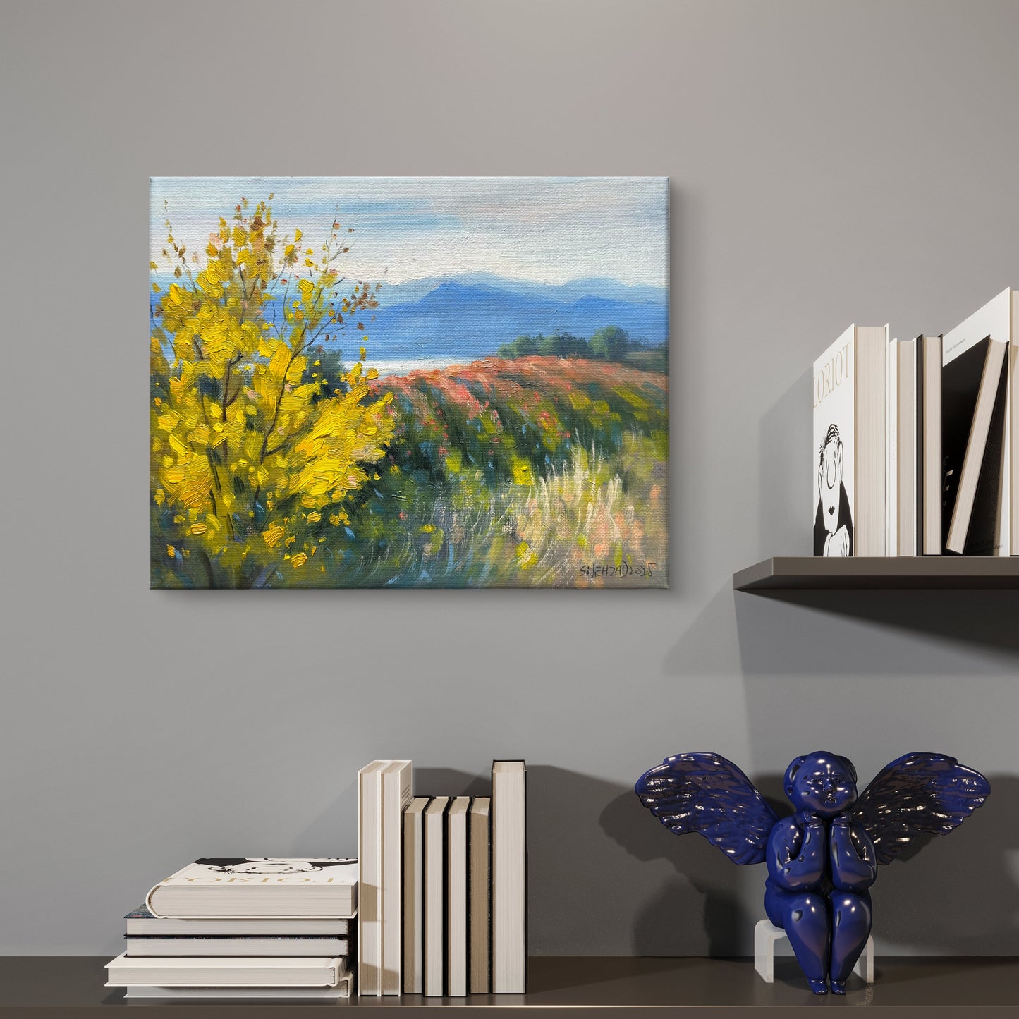 Beautiful Okanagan Orchards oil painting - 10x8 inch Canvas Panel- British Columbia