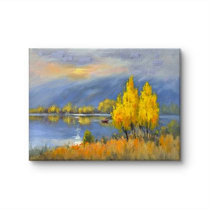 Beautiful Kaloya Park Kalamalka Lake view Oil painting- 12x9 inches inch Canvas Panel- On spot oil painting