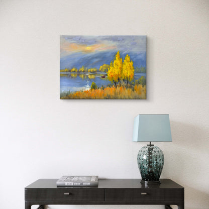 Beautiful Kaloya Park Kalamalka Lake view Oil painting- 12x9 inches inch Canvas Panel- On spot oil painting