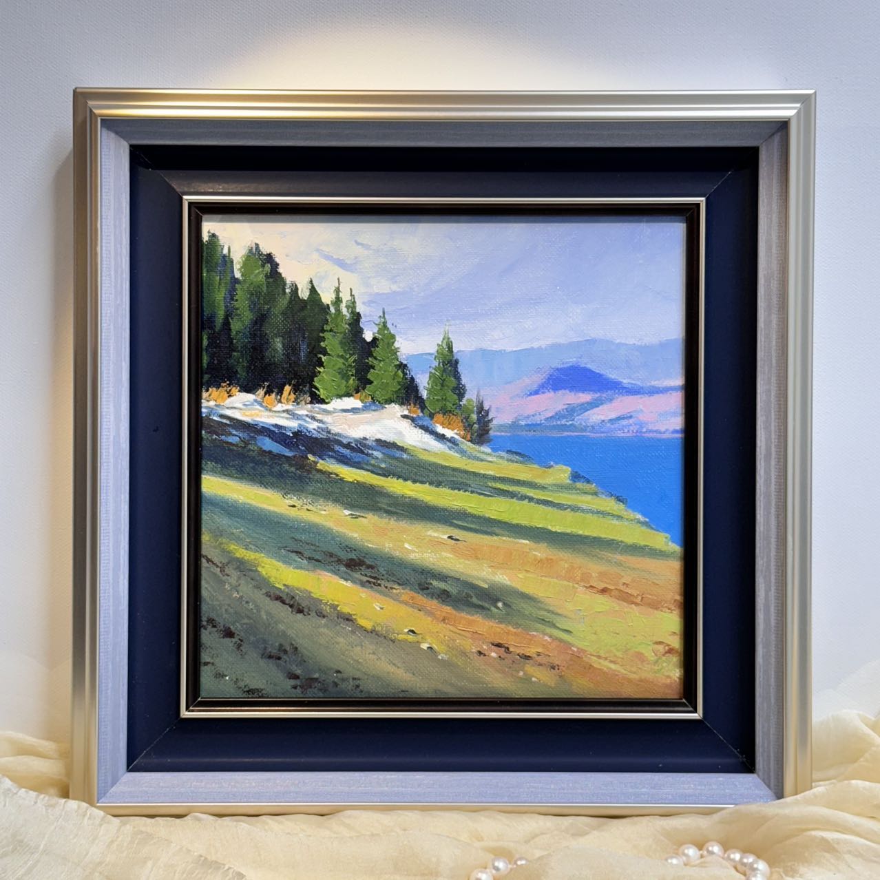 Tranquil Landscape: Original Oil Painting - Nature Art for Home Decor | Unique Gift, Scenic Artwork, Hand-Painted Wall Art, Serene Views