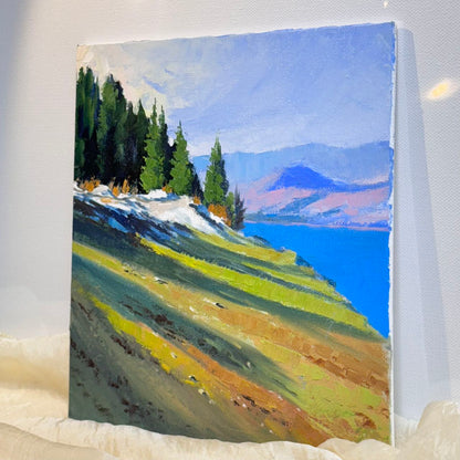 Tranquil Landscape: Original Oil Painting - Nature Art for Home Decor | Unique Gift, Scenic Artwork, Hand-Painted Wall Art, Serene Views