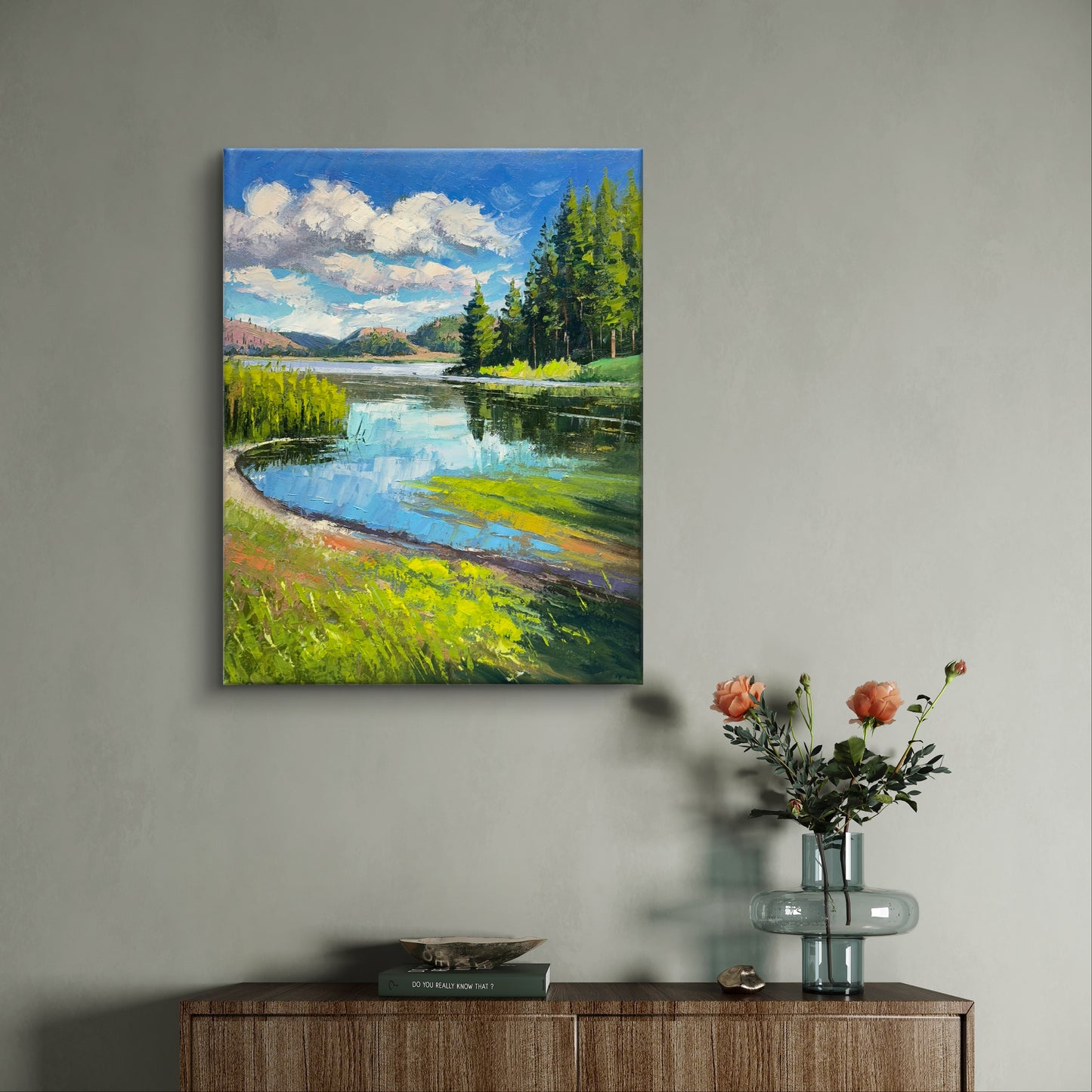 Kelowna Shannon lake landscape 11"x14" hand painted original oil painting on canvas wall home decor