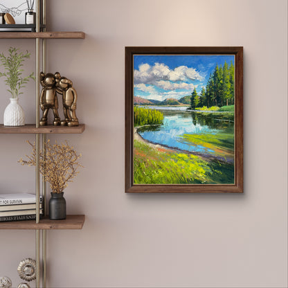 Kelowna Shannon lake landscape 11"x14" hand painted original oil painting on canvas wall home decor