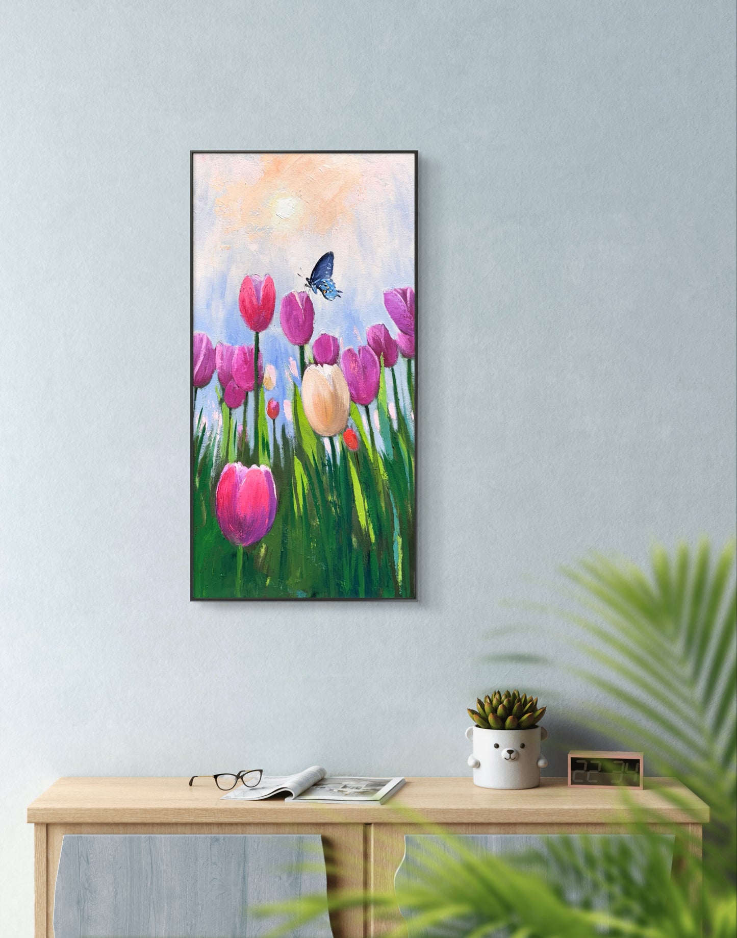 10'x20" "Blooming Tulips" - Handmade Original Oil Painting on Stretched Canvas - Wall Art / Perfect Gift