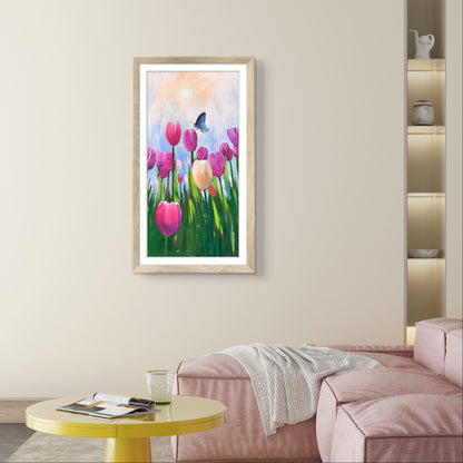 10'x20" "Blooming Tulips" - Handmade Original Oil Painting on Stretched Canvas - Wall Art / Perfect Gift