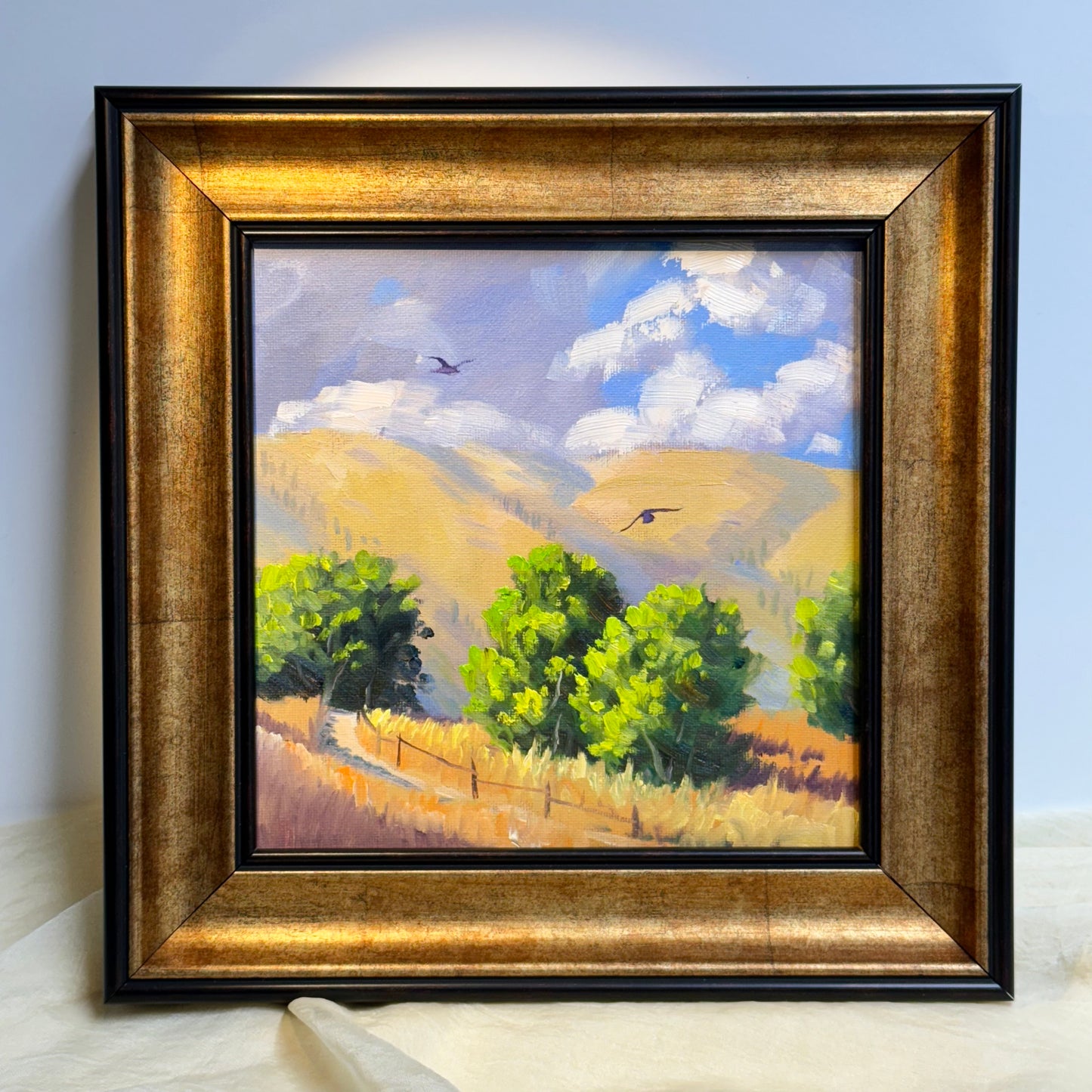 8"x8" Original Kelowna Landscape Oil Painting- Nature Art for Home Decor | Unique Gift, Scenic Artwork, Hand-Painted Wall Art, Serene Views