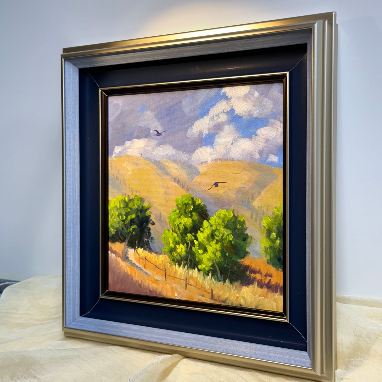 8"x8" Original Kelowna Landscape Oil Painting- Nature Art for Home Decor | Unique Gift, Scenic Artwork, Hand-Painted Wall Art, Serene Views