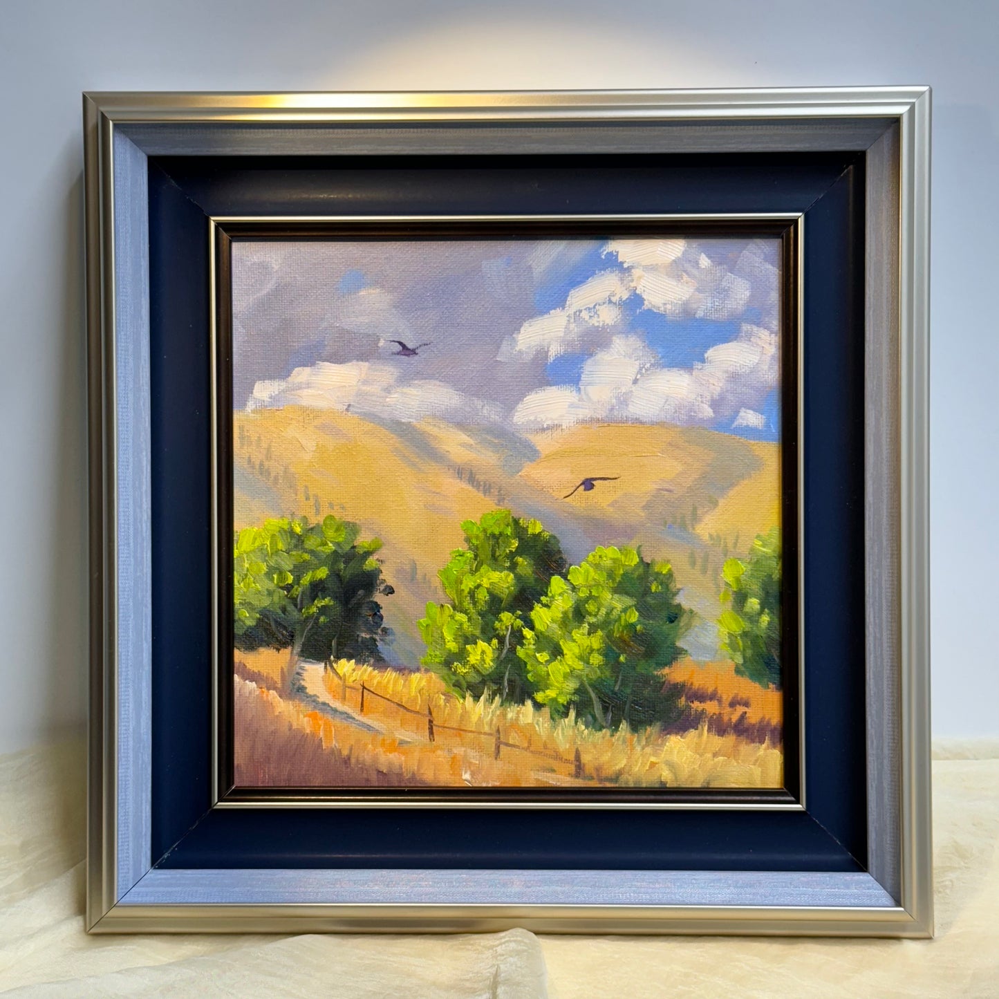 8"x8" Original Kelowna Landscape Oil Painting- Nature Art for Home Decor | Unique Gift, Scenic Artwork, Hand-Painted Wall Art, Serene Views