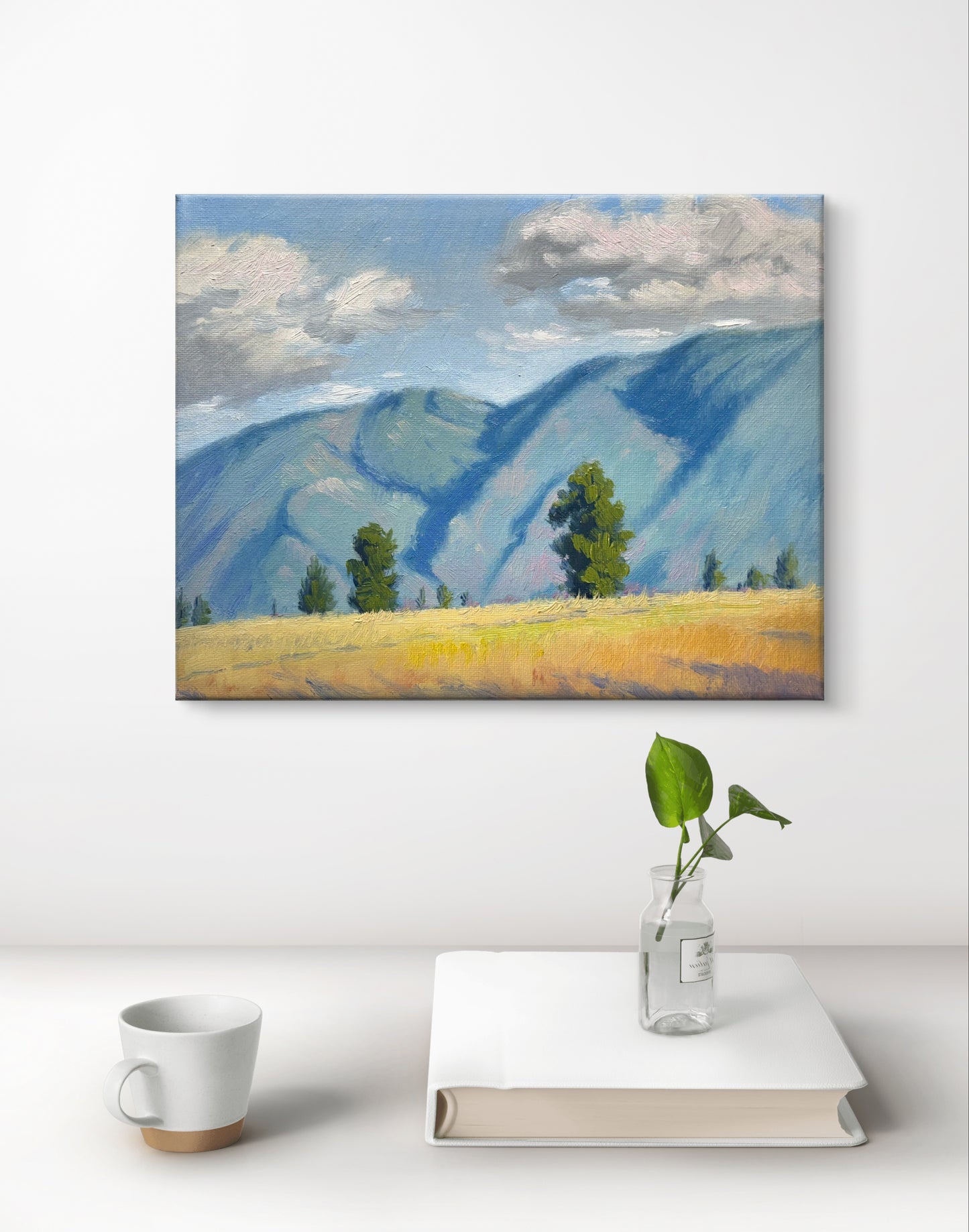 Sunlit valleys in the Okanagan 10"x8"- hand painted without frame home decor