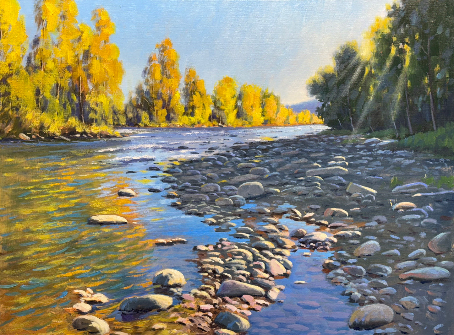 Beauty of Fall at Mission Creek Park Kelowna 24"x18"- hand painted without frame home decor