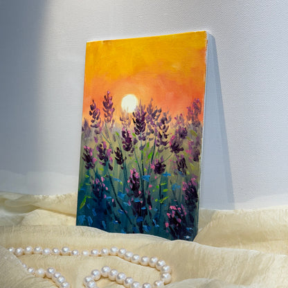 5"x7"Sunset Handmade original oil painting on Canvas panel Home Decor/ wall art