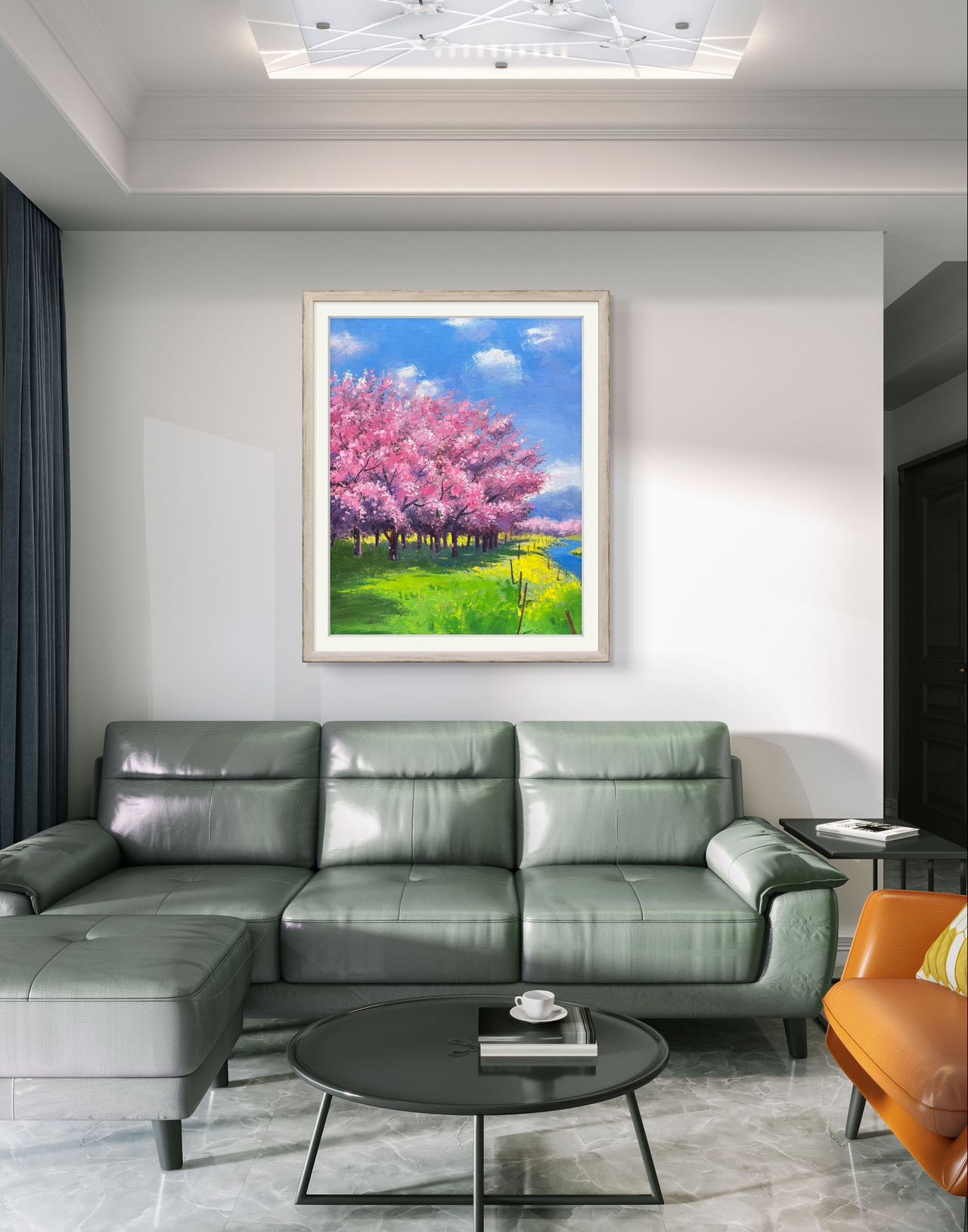 16"x20" Cherry blossoms Original handmade oil painting art on Stretched Canvas