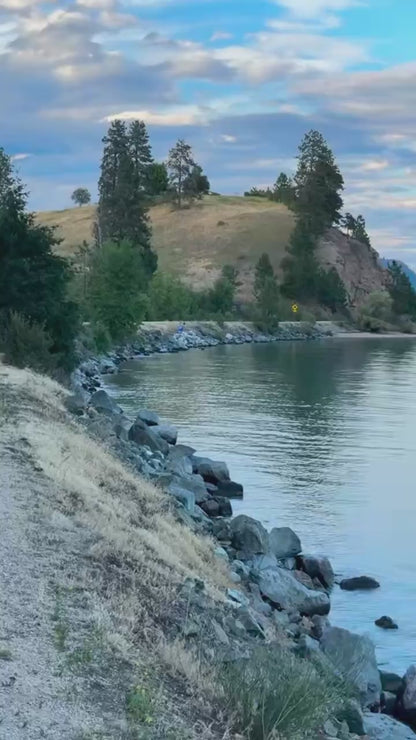 Beautiful Rail Trail Kelowna vernon Oil painting- 12x9 inches inch Canvas Panel- On spot oil painting