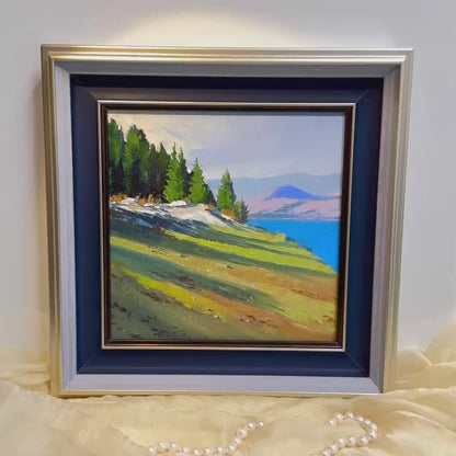 Tranquil Landscape: Original Oil Painting - Nature Art for Home Decor | Unique Gift, Scenic Artwork, Hand-Painted Wall Art, Serene Views