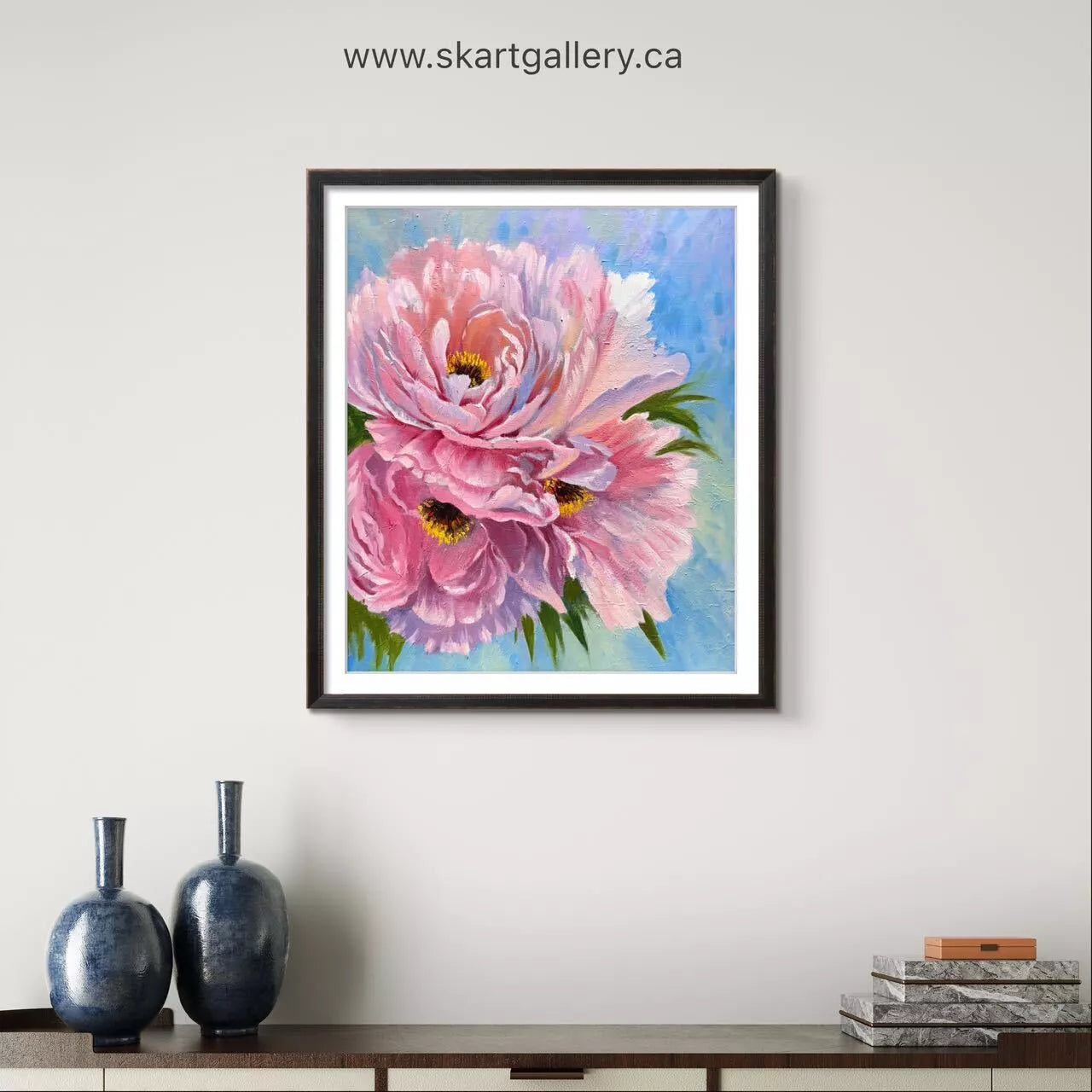 20"x24" Peony Flowers blossom original handmade oil painting wall art home decor